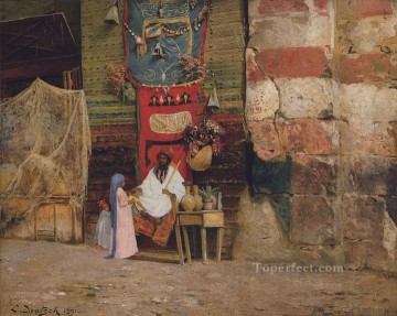 Arab Painting - carpet Ludwig Deutsch Orientalism Araber